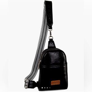 Wrangler Leather Sling Bag for Women Crossbody Purse
